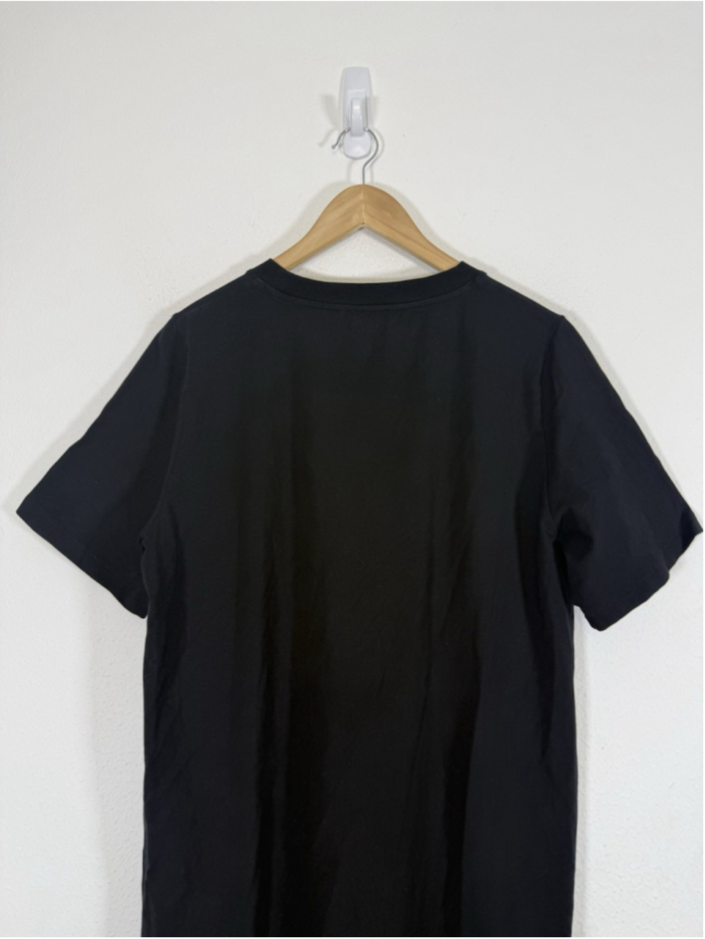 COS T-Shirt Midi Dress L Black Side Slits Minimalist Beach Travel Boho Resort - Picture 9 of 11